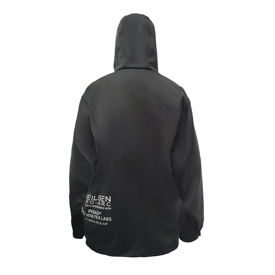 Neilsen FR/ARC Rated Black Softshell Ladies Fleece Jacket made with PYRAD® WINDSTOPPER® Fabric by GORE-TEX LABS